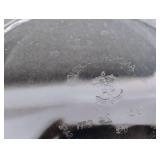 Set of Clear Glass Swirl Pattern Serving Bowls