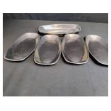 Mid-Century Aluminum Square Plates Set