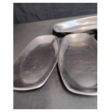 Mid-Century Aluminum Square Plates Set