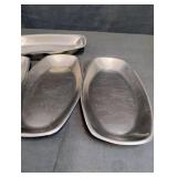 Mid-Century Aluminum Square Plates Set