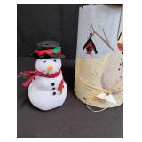 Handcrafted Winter Snowman Candle Set