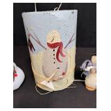 Handcrafted Winter Snowman Candle Set