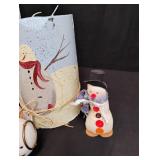 Handcrafted Winter Snowman Candle Set