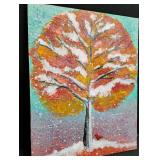 Original Fall and Spring Tree Paintings - Set of 2
