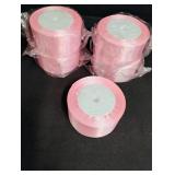Pink Satin Ribbon Rolls 5 Roll of 35 feet