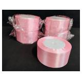 Pink Satin Ribbon Rolls 5 Roll of 35 feet