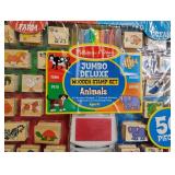 Melissa & Doug Jumbo Deluxe Animal Wooden Stamp Set