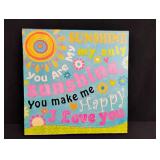 1970s You Are My Sunshine Wall Art. 15 x 15