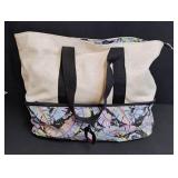 Tropical Palm Print Insulated Tote Bag