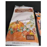 Fall Holiday Party Supply Bundle - Table Cover and Halloween Game