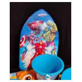 Kids Beach Bundle - Paw Patrol Towel, Swim Toys & Marvel Float