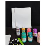 Complete Acrylic Paint Art Set with Palette and Brushes