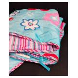 Floral and Striped Reversible Bedding Set