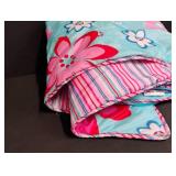 Floral and Striped Reversible Bedding Set