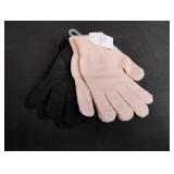 Basic Cotton Gloves Set - Black and Pink