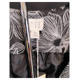 Designer Black and White Floral Lace Dress