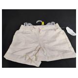 White Pull-On Elastic Waist Shorts Size M