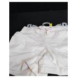 White Pull-On Elastic Waist Shorts Size M