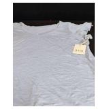 A.n.a White Cotton Flutter Sleeve Top XL