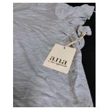 A.n.a White Cotton Flutter Sleeve Top XL