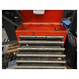 Red Multi-Drawer Tool Cabinet with Casters