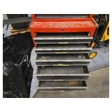 Red Multi-Drawer Tool Cabinet with Casters