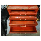 Rem/Pro Red Metal Tool Cabinet with Multiple Drawers