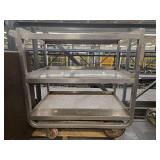 Industrial Steel Rolling Cart with Multiple Shelves