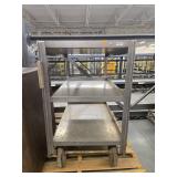 Industrial Steel Rolling Cart with Multiple Shelves