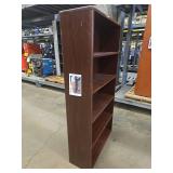 (2) Tall Dark Wood Bookshelfs