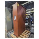 (2) Tall Dark Wood Bookshelfs