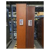 (2) Tall Dark Wood Bookshelfs