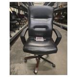 (2) Black Leather Office Chair