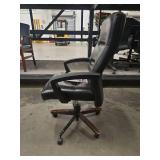 (2) Black Leather Office Chair