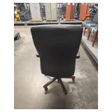 (2) Black Leather Office Chair
