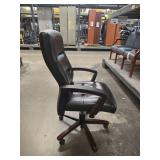(2) Black Leather Office Chair