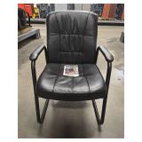 (2) Black Leather Office Chair
