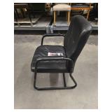 (2) Black Leather Office Chair