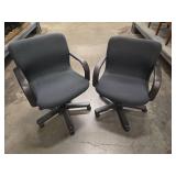 (2) Black Office Task Chair with Arms