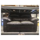Contemporary Black Leather Sofa