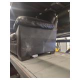 Contemporary Black Leather Sofa