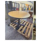 Industrial Round CafÃ© Tables with Metal Base