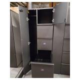 (2) Filing Cabinet with Side Coat Storage