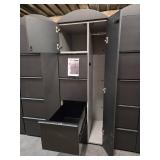 (2) Filing Cabinet with Side Coat Storage