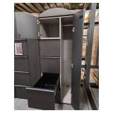 (2) Filing Cabinet with Side Coat Storage