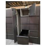 (2) Filing Cabinet with Side Coat Storage