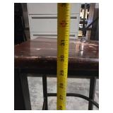 (8) Bar Stools with Wood Mahogany Seat