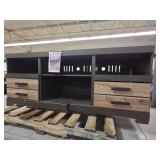 Modern Entertainment Center with Rustic Drawers