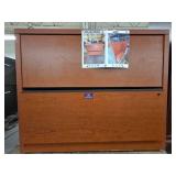 Wood Filing Cabinet with Hutch
