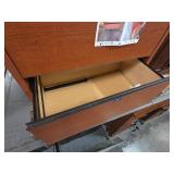 Wood Filing Cabinet with Hutch